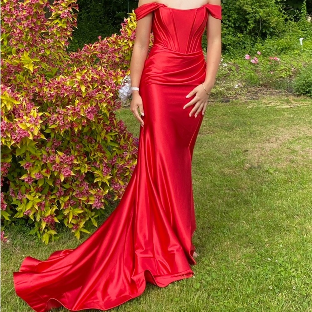 Sherri Hill Long Satin Corset Prom Dress #54923